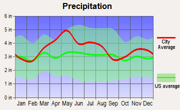 Springdale, Ohio average precipitation