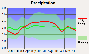 West Salem, Ohio average precipitation
