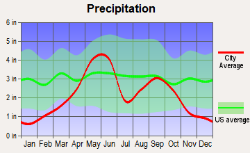 Hollis, Oklahoma average precipitation