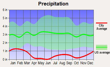 Joshua Tree, California average precipitation