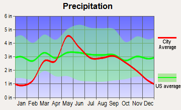 Ringwood, Oklahoma average precipitation