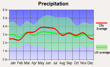 Woodbury, Pennsylvania average precipitation