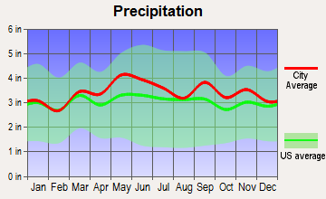 Mechanicsburg, Pennsylvania average precipitation