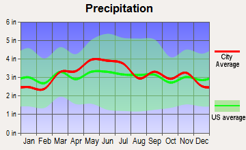 Roaring Spring, Pennsylvania average precipitation