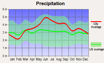 Tidioute, Pennsylvania average precipitation