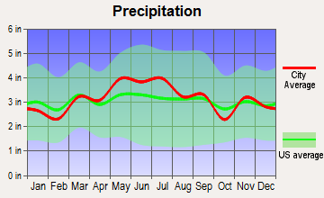 Houston, Pennsylvania average precipitation