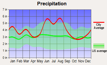 Gifford, South Carolina average precipitation