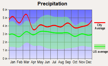 Williamston, South Carolina average precipitation