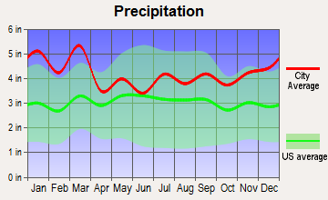 Anderson, South Carolina average precipitation