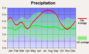 Andrews, South Carolina average precipitation