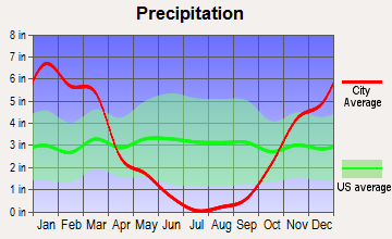 Palo Cedro, California average precipitation