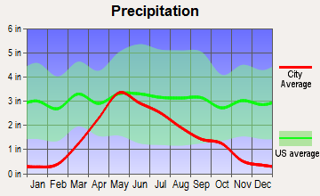 Martin, South Dakota average precipitation