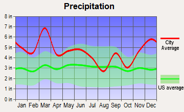 Decherd, Tennessee average precipitation