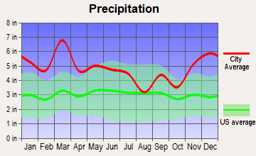 Estill Springs, Tennessee average precipitation