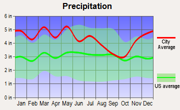 New Tazewell, Tennessee average precipitation