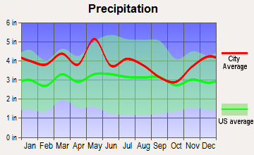 Sneedville, Tennessee average precipitation