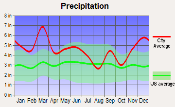 Winchester, Tennessee average precipitation