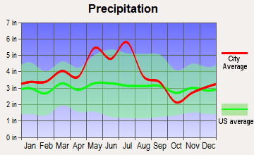 Banner Hill, Tennessee average precipitation