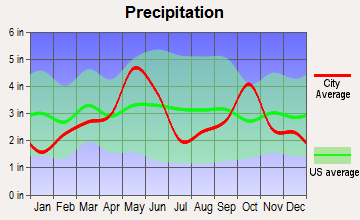 Aledo, Texas average precipitation