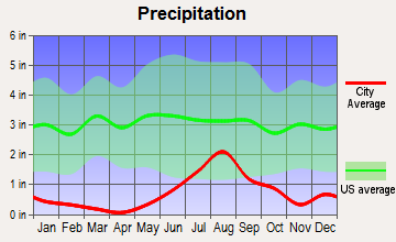 Anthony, Texas average precipitation