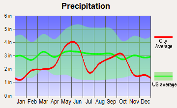 Bangs, Texas average precipitation