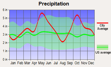 Bonham, Texas average precipitation