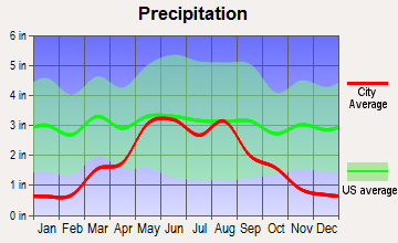 Borger, Texas average precipitation