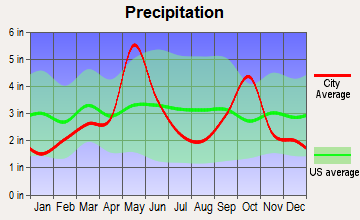 Bridgeport, Texas average precipitation