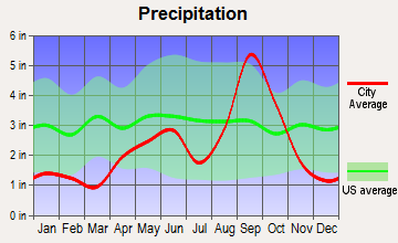Brownsville, Texas average precipitation