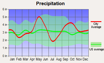 College Station, Texas average precipitation