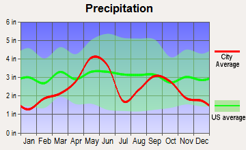 Comanche, Texas average precipitation