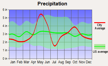 Gonzales, Texas average precipitation