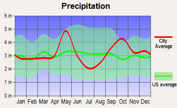 Hearne, Texas average precipitation