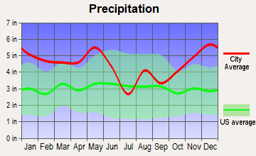 Huxley, Texas average precipitation
