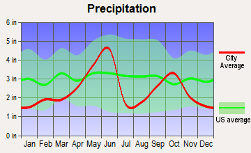 Leon Valley, Texas average precipitation