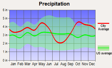 Lindale, Texas average precipitation
