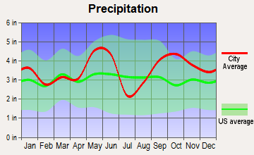 Navasota, Texas average precipitation
