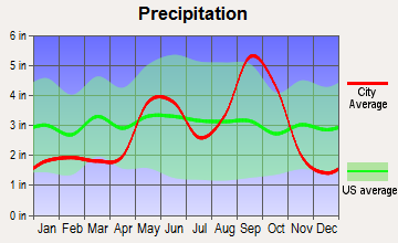 Odem, Texas average precipitation