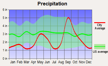 Port Mansfield, Texas average precipitation