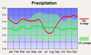 Harleton, Texas average precipitation