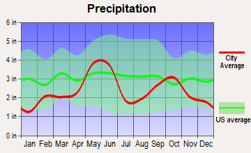 Mullin-Priddy, Texas average precipitation