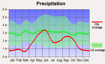 Rosita South, Texas average precipitation
