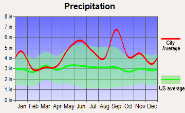 Santa Fe, Texas average precipitation