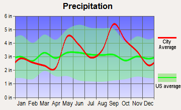 Seadrift, Texas average precipitation