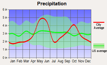 Selma, Texas average precipitation