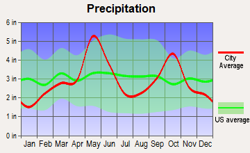 Springtown, Texas average precipitation