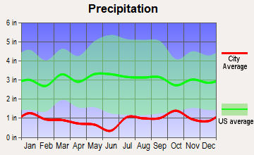 White Mesa, Utah average precipitation