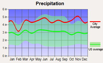 Dover, Vermont average precipitation