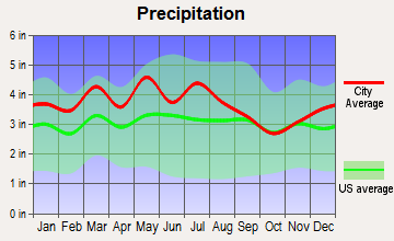 Adwolf, Virginia average precipitation