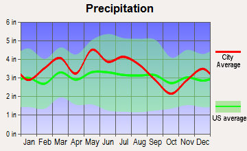 Lebanon, Virginia average precipitation